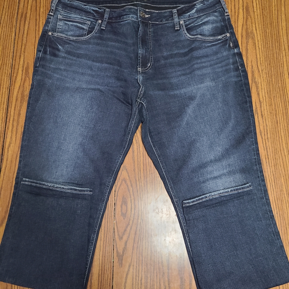 Silver Jeans Women's Dark Blue Boyfriend Jeans